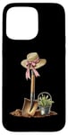 Coque pour iPhone 15 Pro Max Pelle de jardinage avec nœud Coquette pour la fête des mères