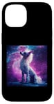 Coque pour iPhone 14 Chien chinois à crête galaxie magique