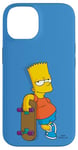 Coque pour iPhone 14 The Simpsons Bart Simpson Bleu ciel