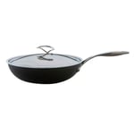 Circulon Style Non-Stick Hard Anodised Aluminium Stir Fry Pan with Lid, 30cm