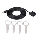 148cm Car Audio AUX Cable, AUX Cable with 4pcs Head Unit Removal Keys, Works with Audio Device with Standard 3.5mm Headphone Socket Connection, Fits for Mondeos Focus C-max Fiesta Fusion
