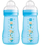 MAM Easy Active Baby Bottle with Medium Flow MAM Teats Size 2 Twin Pack of Baby