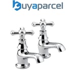 Bristan K 1/2 C Colonial Traditional Chrome Basin Taps 1 Pair Chrome on Brass