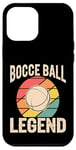 Coque pour iPhone 12 Pro Max Boule de pétanque vintage Legend Retro Sports