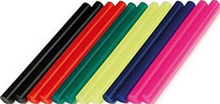 Dremel GG05 Coloured Hot Glue Gun Sticks 12-pack, 12 Multi Purpose 7 mm Colour Glue Sticks for Low Temperature (105-140° Celsius)