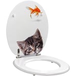 Allibert - Abattant wc - Poisson-chat