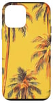 Coque pour iPhone 12 mini Jaune Vintage Motif Palmier Tropical Paradise Decor