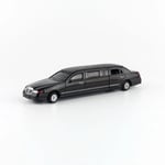 1:60 skala gjutna metall leksaksfordon modell stretch Lincoln Limousine lyx pedagogisk bilsamling present barn dörrar öppningsbara black