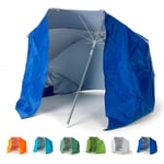 Beachline - Parasol de plage portable moto pliable léger tente 200 cm Piuma Couleur: Bleu