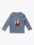 Little Green Radicals Baby Stormy Seas Organic Cotton Long Sleeve T-Shirt, Multi