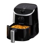 Compact Air Fryer 2 Litre Mini Dial Control Energy Efficient Oil Free Black