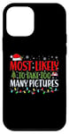 Coque pour iPhone 12 mini Plus susceptible de prendre trop de photos - Assorti à la famille de Noël