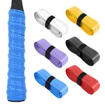 flintronic 6pcs Ruban de Raquette Grip, PU Raquette Grip Bande Ruban Antidérapant Séchage Rapide Anti Slip Absorbante Racket Grip, pour Tennis Raquette de Raquette de Pêche de Badminton Squash