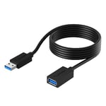 SABRENT Rallonge USB 3.2, câble d'extension USB mâle A vers Femelle A (1.8M) Super Vitesse 5Gbps pour PS5, PS4, pc Gamer, clé USB, Clavier, Scanner, hub USB, Disque Dur Externe, et Plus (CB-3060)