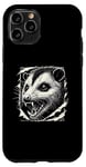 Coque pour iPhone 11 Pro Graphique déchiré au visage possum | Amoureux des animaux féroces