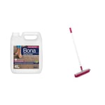 Bona Wood Floor Cleaner Liquid | Wooden Floor Cleaner | Robot Liquid | Suitable for Varnished & Kleeneze KL065315EU Rubber Cleaning Broom - Electrostatic Rubber Bristles Brush