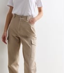 New Look Denim Combat Pants Cargo Trousers Stone Beige Size 18 BNWT RRP £29.99