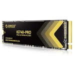 ORICO SSD Industriel M.2 NVMe 2To, Jusqu'à 7450 Mo/s, PCIe 4.0 SSD M2 avec TLC 3D NAND et Dissipateur Thermique Innovant, pour Edge Computing, PC Industriel, Ordinateur Portable et PS5 - IG740PRO