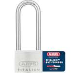 ABUS Cadenas Titalium 64TI/50HB80 à anse haute - Cadenas pour cave à corps en aluminium spécial - anse en acier trempé - niveau de sécurité 6