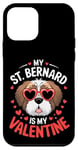 iPhone 12 mini St Bernard My Valentines Hearts Day Dog Mom Dad Case