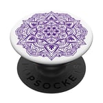 Purple Mandala Pop Mount Socket Cute Designed Divine Mandala PopSockets Grip and Stand for Phones and Tablets