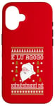 Coque pour iPhone 16 2024 Famille Noël Unique Ugly Red II