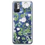 BABACO ERT Group Coque de téléphone Portable pour Xiaomi REDMI Note 10 5G / POCO M3 Pro Original et sous Licence Officielle Motif Flowers 034 adapté à la Forme du téléphone Portable, partiel imprimé