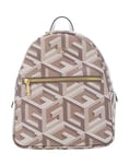 GUESS Women Vikky Backpack Bag, Taupe Logo, 33 x 15.5 x 27