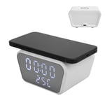 Wireless Charger Alarm Clock Smart Digital Desktop Electronic Clock With Temper