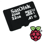 Raspberry Pi MicroSD kort med Raspberry Pi OS -32GB 32GB