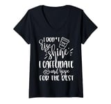 Womens Funny Coffee Lover Saying Gift I Don’t Rise And Shine Mom V-Neck T-Shirt