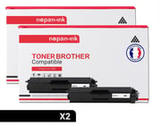 NOPAN-INK - Toners x2 - TN321 TN 321 (Noir) - Compatible pour Brother HL-L8250CDN L8350CDW L8350CDWT, MFC-L8600CDW L8850CDW