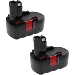 2x Batteries compatible avec Bosch psb 18 ve 2, psr 18 VE-2 outil électrique (3300 mAh, NiMH, 18 v) - Extensilo