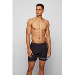 Boss Orange Dolphin Recycled Material Mens Swim Shorts - Black material_Synthetic - Size Medium