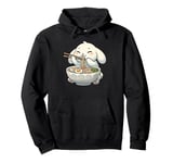 Japanese Art Wildlife Noodle Lover Cute Rabbit Ramen Pullover Hoodie