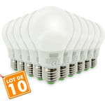 Lot de 10 Ampoules led E27 8W eq 60W 806lm Température de Couleur: Blanc Froid 6000K