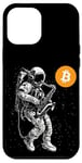 Coque pour iPhone 12 Pro Max Bitcoin Space Jazz Astronaut crypto sax saxophonist moon