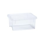 SUNDIS View Box, boîte de rangement 2l en plastique transparent, avec couvercle, superposable et empilable, idéale pour les cosmétiques, bijoux, stylos, feutres, accessoires de couture, perles