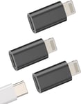 Adaptateur Lightning Vers Usb C(Lot De 3)Prise Usbc Femelle Iphone Mâle Convertisseur Type Jack Chargeur Cable Pour Apple 14 13 12 11 Pro Max Mini 7 8 Plus X Se Ipad Air Charger Port Câble.[G863]