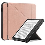 STAECASE Antichoc Housse pour KOBO Libra 2 Coque - Étui KOBO Libra2 Liseuse eBook Housse avec Support Pliant Housse Protection Coque (Or)