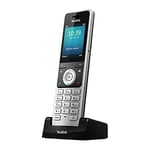 Yealink W76P, High-performance DECT IP Phone System Bundle with User-Centric Design and 2.4 Inch Colour Screen (Includes 1 x W56H Handset & 1 x W70B Base Station) – Black/Silver