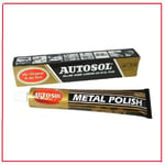 100g Autosol Solvol Chrome Polish Cleaner Aluminium & Metal Paste tube 75ml