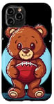 Coque pour iPhone 11 Pro Joli costume d'ours en peluche de football