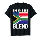 Half African Half American USA Flag South Africa T-Shirt