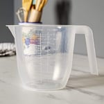 Wham Stackable Cook Plastic Measuring Clear Jug 1L & 2L Capacity (1 Litre)