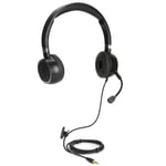 Binaural Headset Office Headset With Mic And Audio Control For 3.5Mm Conne Set