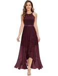 Dressystar Robe de soirée élégante pour femme - Robe de cocktail - Robe de demoiselle d'honneur, bordeaux, L