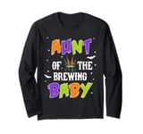 Aunt of the Brewing Baby Halloween Theme Baby Shower Long Sleeve T-Shirt