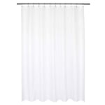 Barossa Design Rideau de Douche en Tissu imperméable en Microfibre – Tissu Doux et de qualité hôtelière, Lavable en Machine pour Baignoire, Blanc – 183 x 183 cm