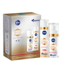 NIVEA Luminous 630 Coffret Soin de jour & Sérum, Soins visage anti taches pigmentaires au Thiamidol & Acide Hyaluronique, Coffret cadeau femme soin anti-âge, crème hydratante visage